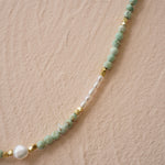 Azura Aquamarine Beaded Necklace - Wander + Lust Jewelry