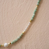 Azura Aquamarine Beaded Necklace - Wander + Lust Jewelry