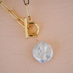 Leila Pearl Paperclip Necklace - Wander + Lust Jewelry