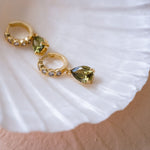 Envy Green Huggie Hoops - Wander + Lust Jewelry