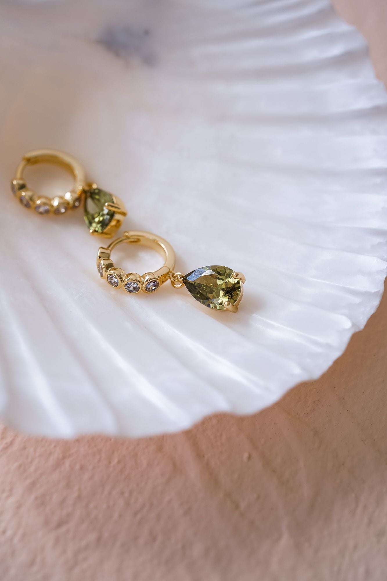 Envy Green Huggie Hoops - Wander + Lust Jewelry