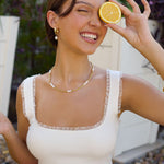 Haven Gold Pearl Hoop Earrings - Wander + Lust Jewelry