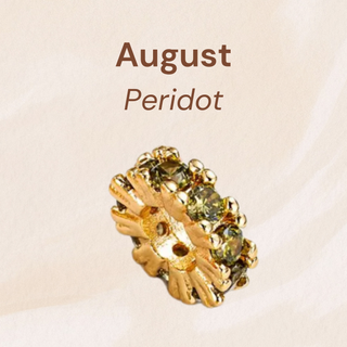 August Peridot Birthstone Charm