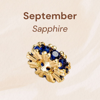September Sapphire Birthstone Charm