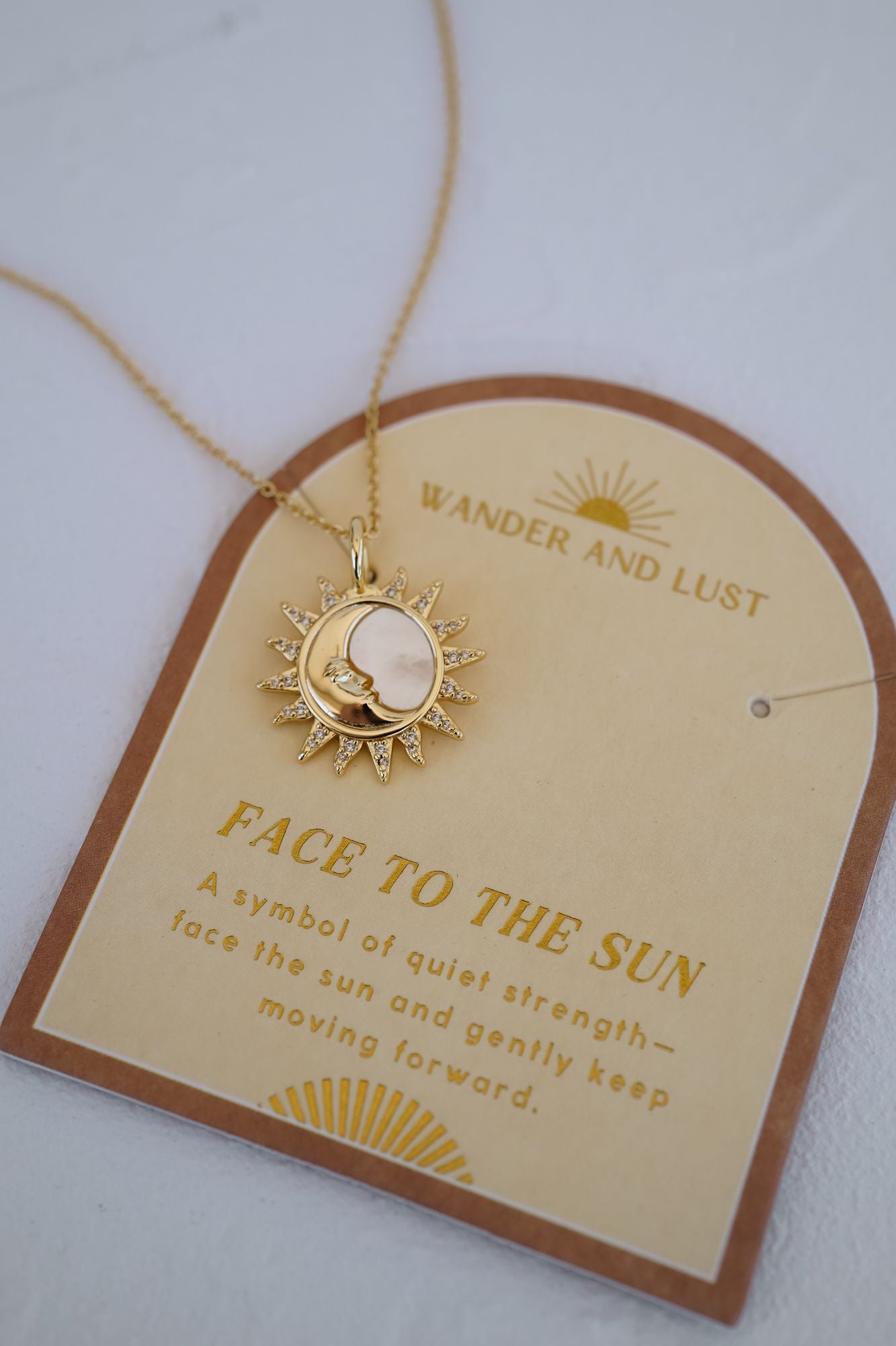 Face to the Sun Pendant Necklace - Wander + Lust Jewelry