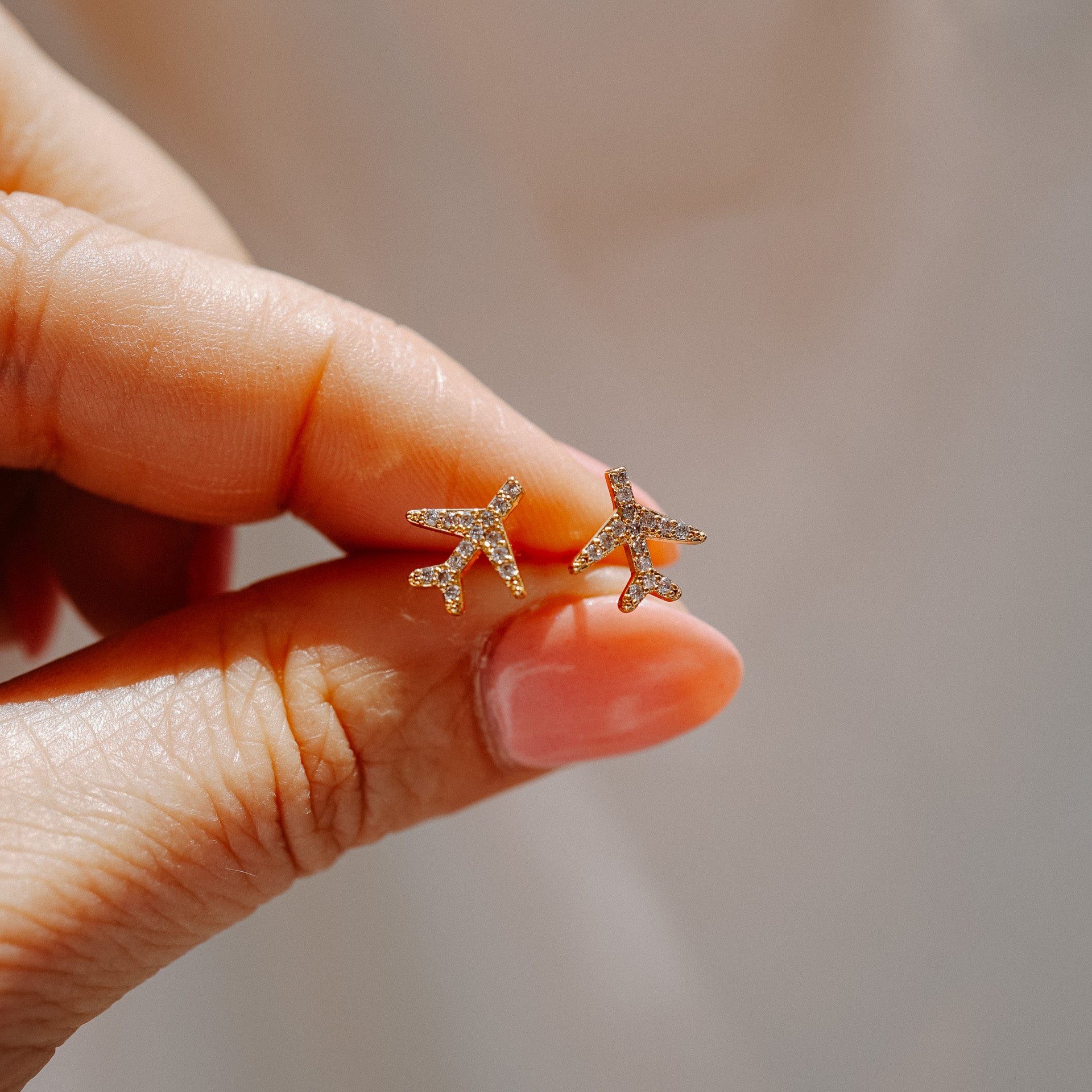 Airplane Stud Earrings - Wander + Lust Jewelry