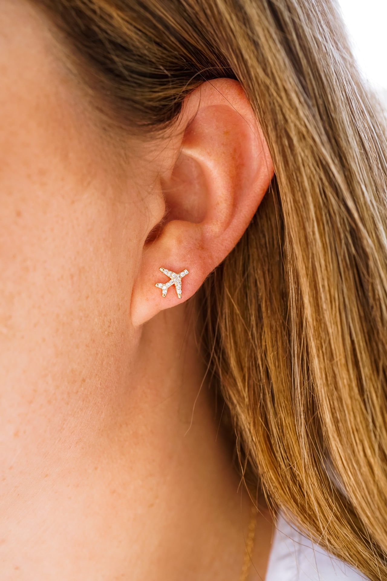Airplane Stud Earrings - Wander + Lust Jewelry