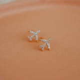 Airplane Stud Earrings - Wander + Lust Jewelry