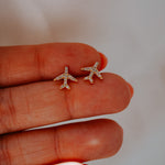 Airplane Stud Earrings - Wander + Lust Jewelry