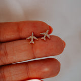 Airplane Stud Earrings - Wander + Lust Jewelry