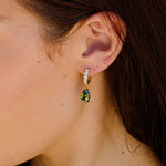 Envy Green Huggie Hoops - Wander + Lust Jewelry