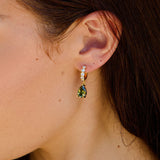 Envy Green Huggie Hoops - Wander + Lust Jewelry