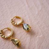 Envy Green Huggie Hoops - Wander + Lust Jewelry
