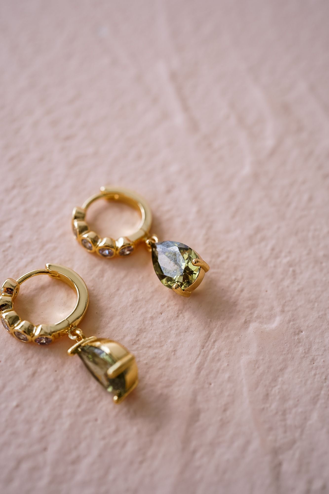 Envy Green Huggie Hoops - Wander + Lust Jewelry