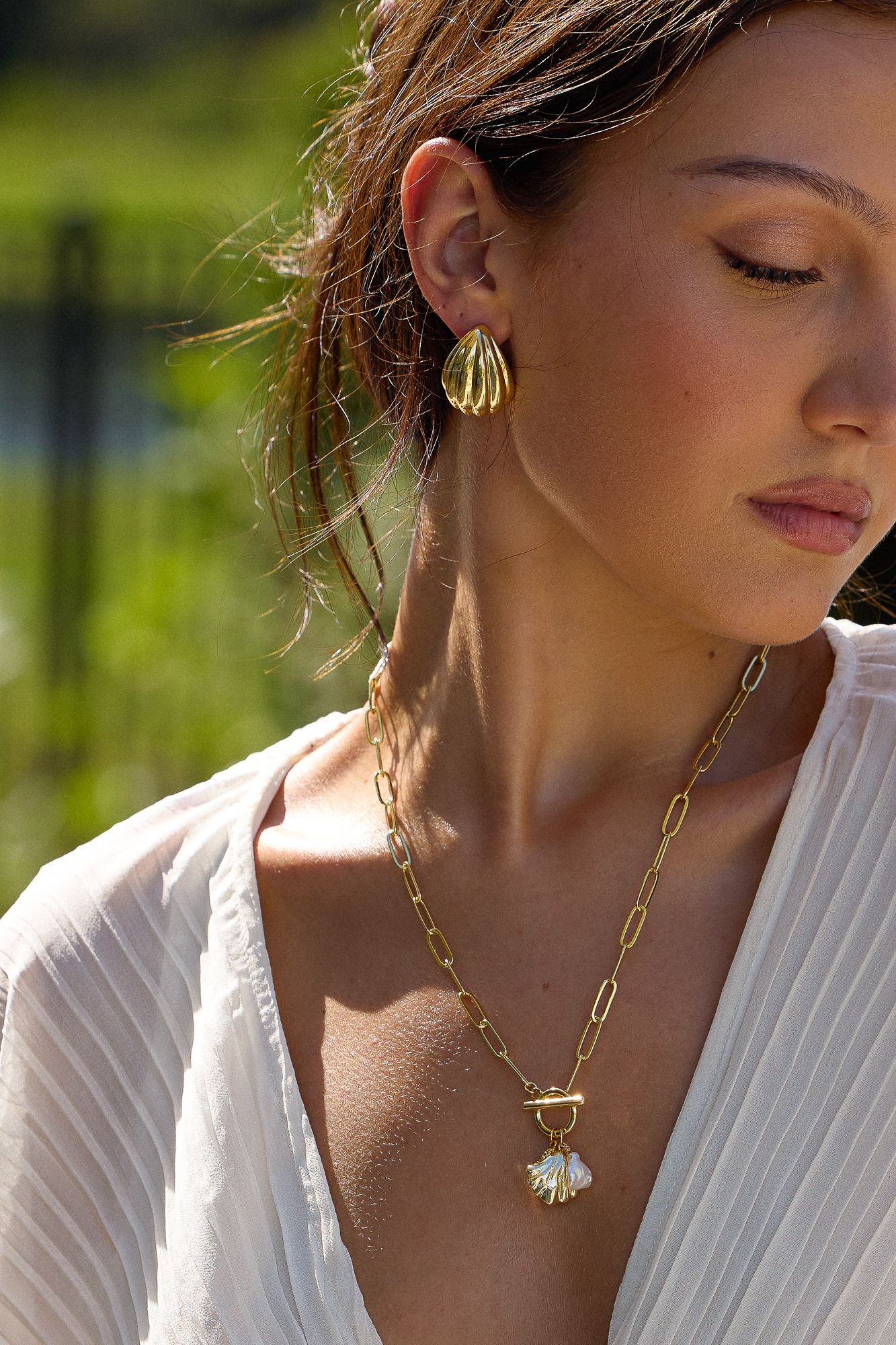 Capri Pearl Toggle Necklace - Wander + Lust Jewelry