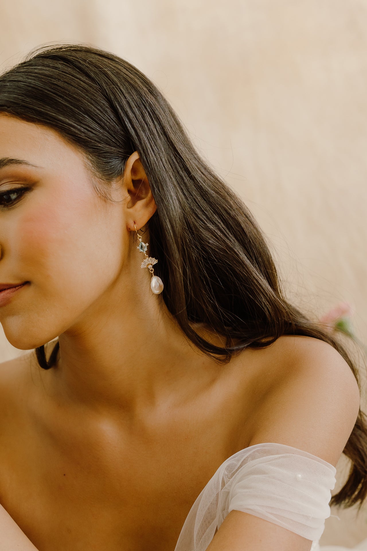 Lydia Pearl Earrings - Wander + Lust Jewelry
