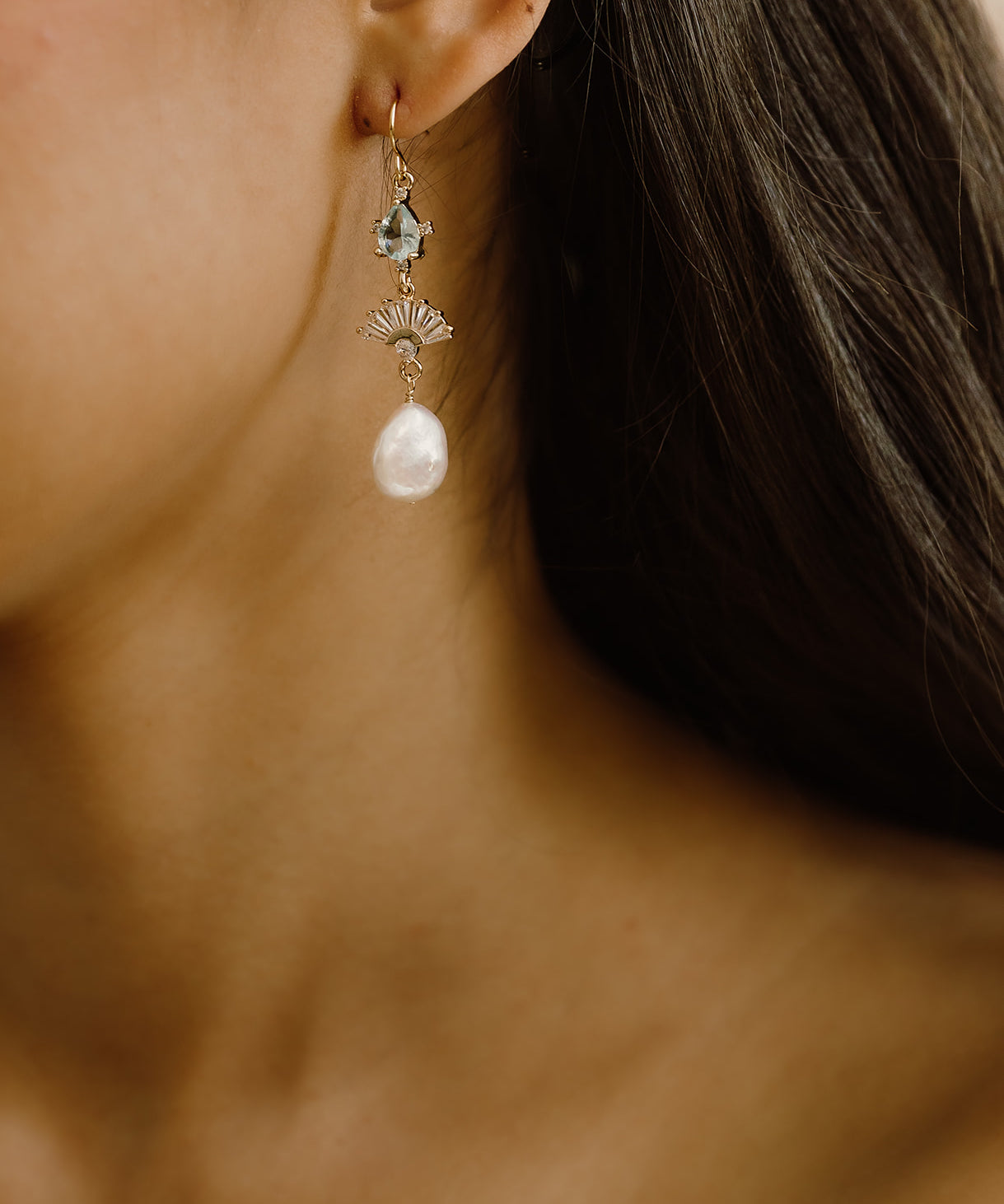 Lydia Pearl Earrings - Wander + Lust Jewelry