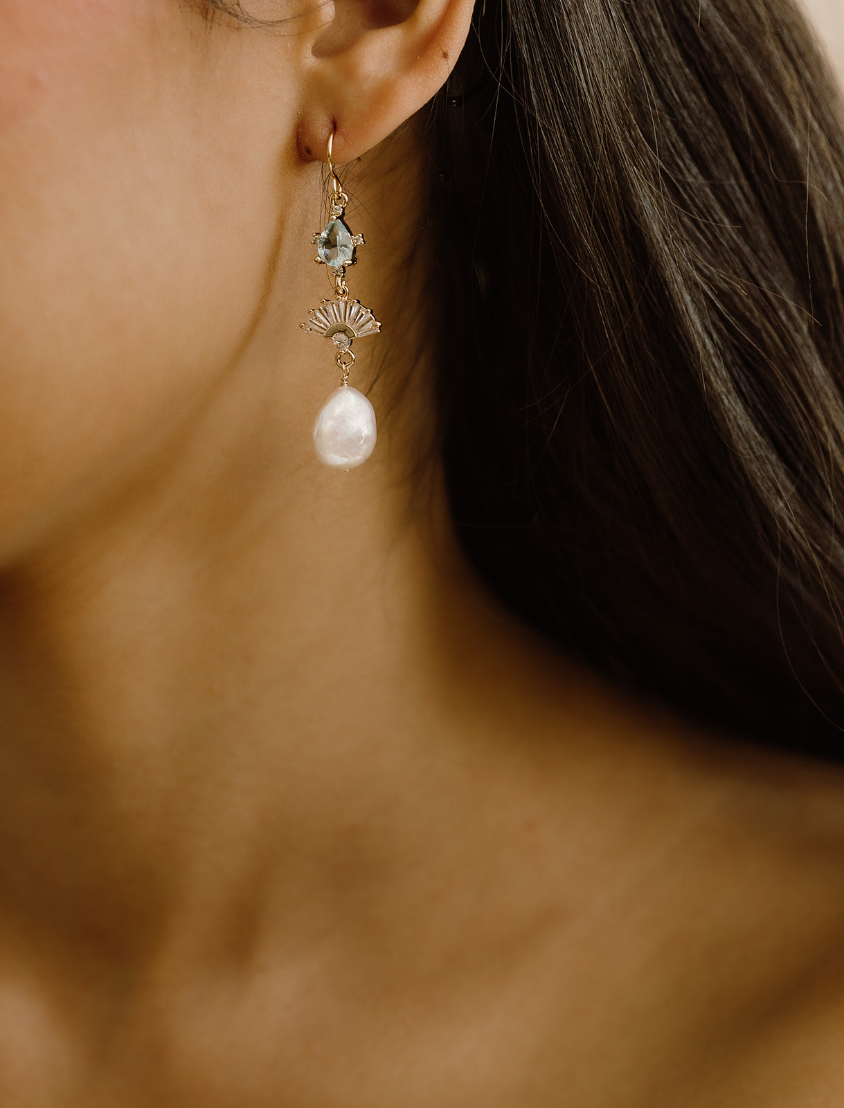 Lydia Pearl Earrings - Wander + Lust Jewelry