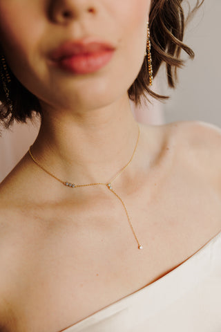 Noelle Waterfall Y Necklace