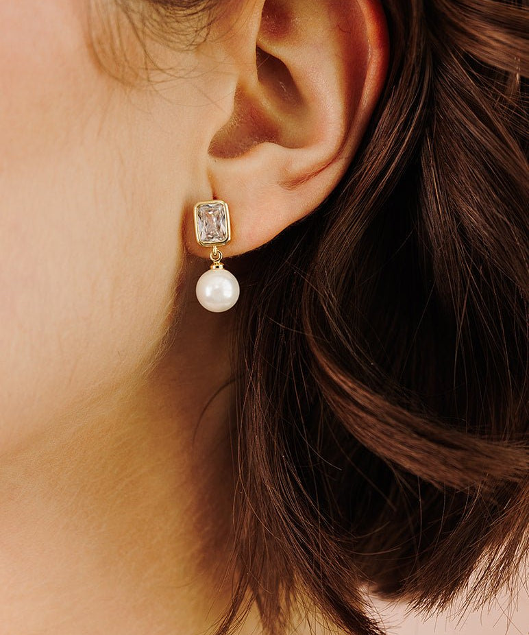 Amelia Pearl Drop Earrings - Wander + Lust Jewelry