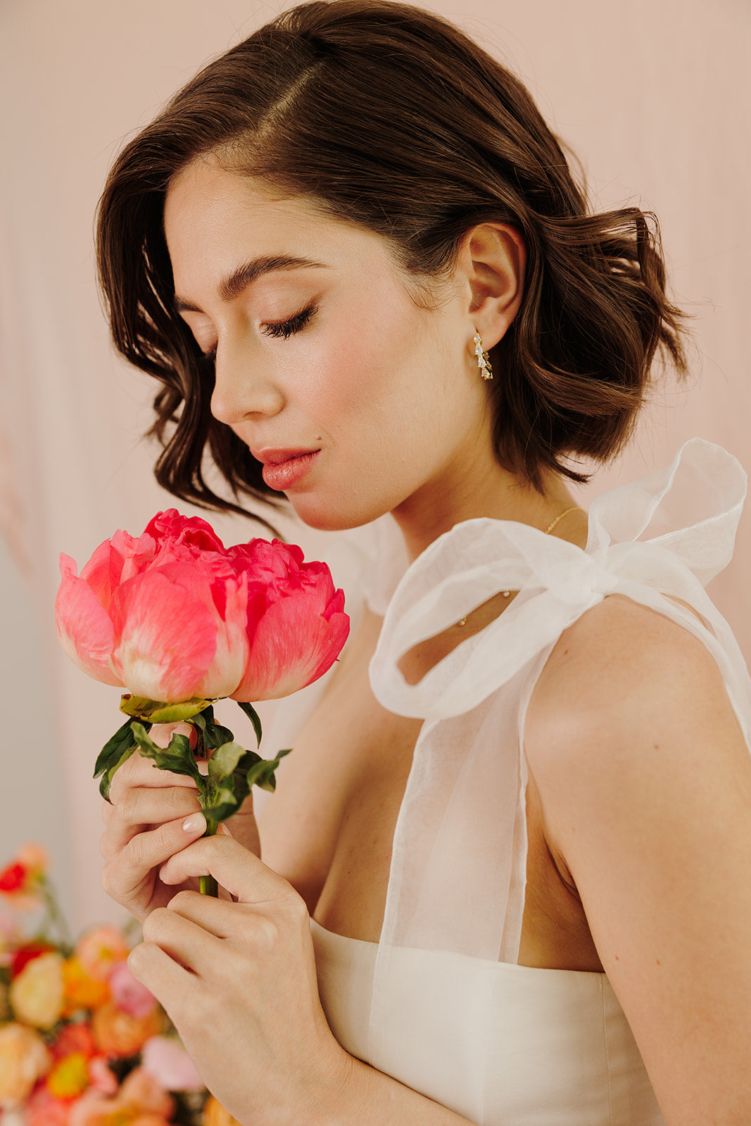 Georgina Pear Cut Sparkle Hoops - Wander + Lust Jewelry