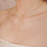 Whispering Pearl Lariat Necklace - Wander + Lust Jewelry