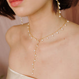 Whispering Pearl Lariat Necklace - Wander + Lust Jewelry
