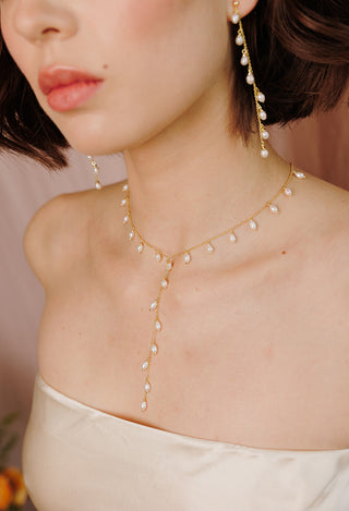 Whispering Pearl Lariat Necklace