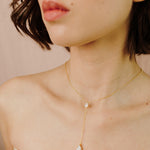 Georgina Pear Cut Lariat Necklace - Wander + Lust Jewelry