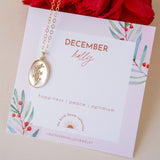 December Birth Flower Necklace - Wander + Lust Jewelry