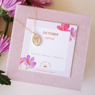 October Birth Flower Necklace