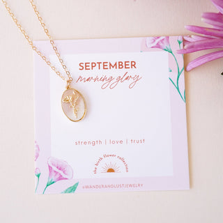 September Birth Flower Necklace