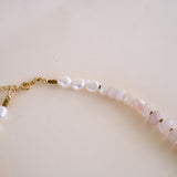 Alba Rose Quartz & Pearl Choker
