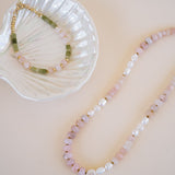 Alba Rose Quartz & Pearl Choker