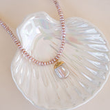 Emmeline Pink Pearl Necklace