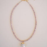 Emmeline Pink Pearl Necklace