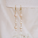 Swan Cascading Pearl Earrings