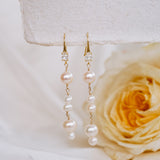 Swan Cascading Pearl Earrings