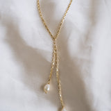 Lucerne Pearl Lariat Necklace