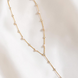 Della Pearl & Crystal Lariat