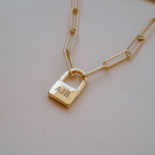 Monogram Lock Necklace