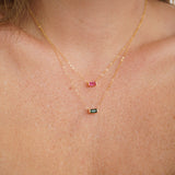 Tiny October Birthstone Necklace - Wander + Lust Jewelry