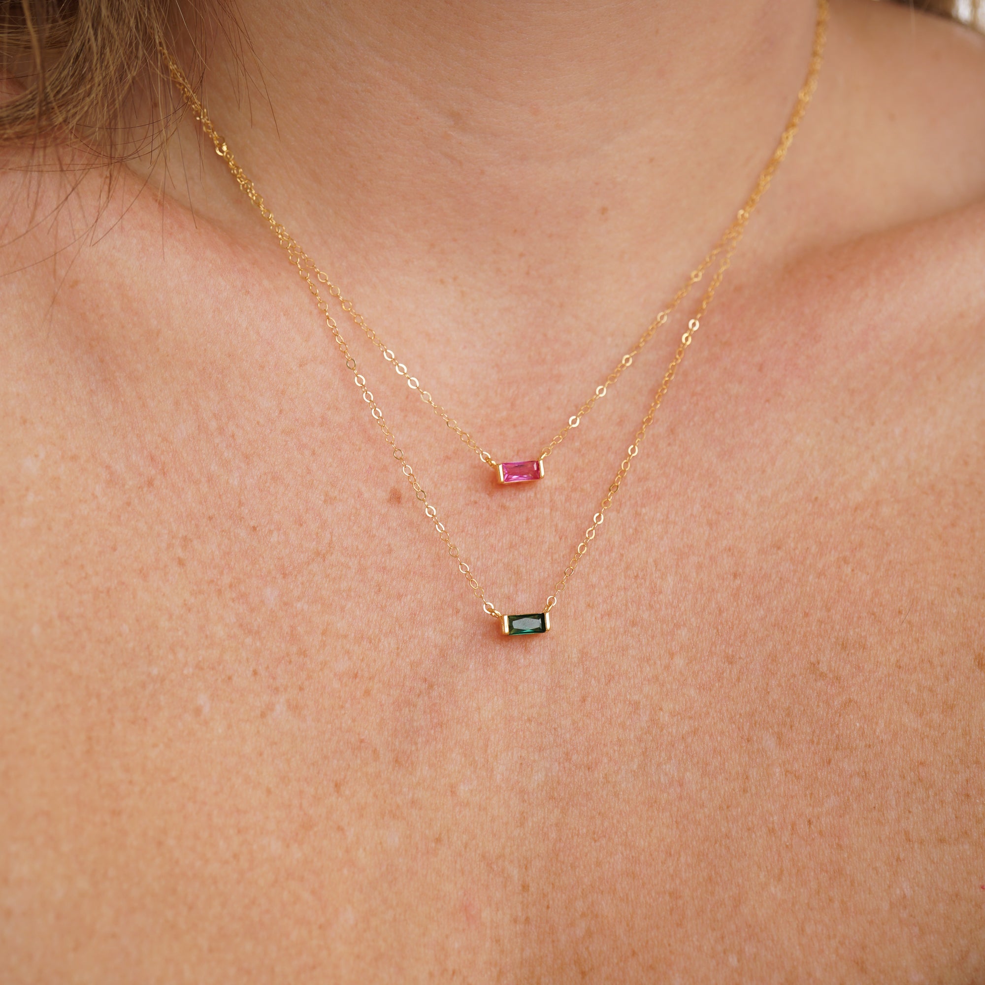Tiny October Birthstone Necklace - Wander + Lust Jewelry