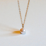 Evelyn Single Pearl Necklace - Wander + Lust Jewelry