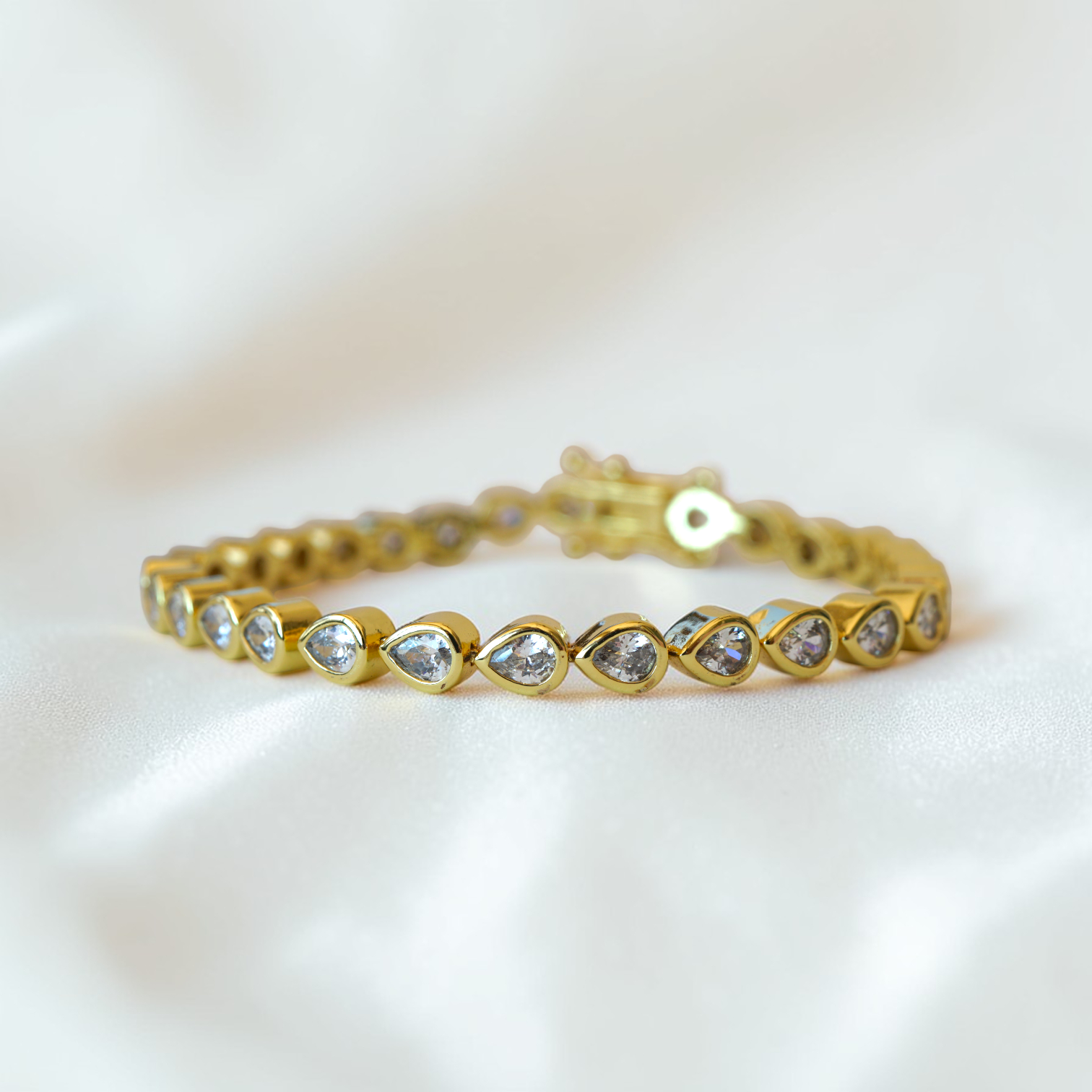 Georgina Pear Cut Tennis Bracelet - Wander + Lust Jewelry