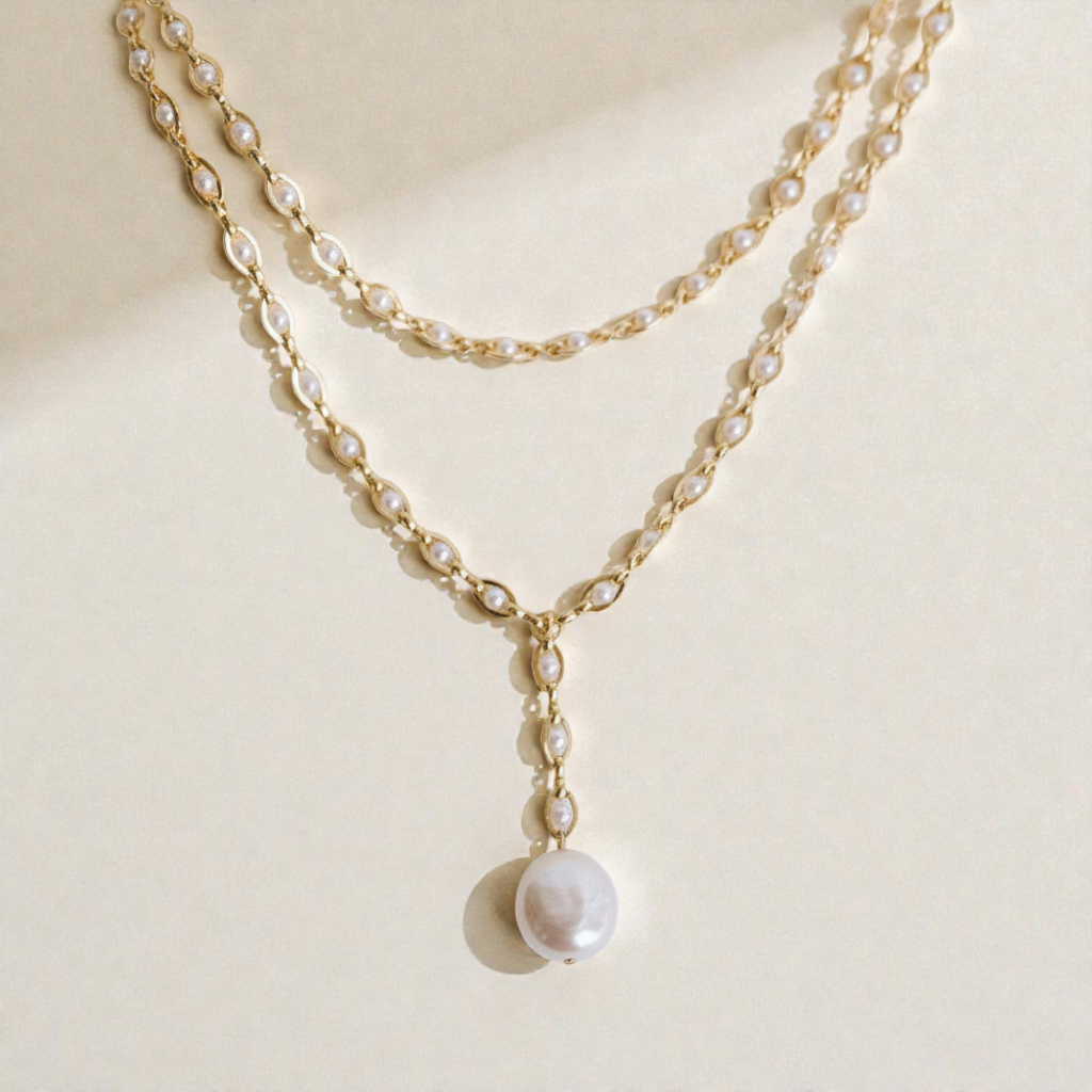 Hannah Pearl Layered Necklace