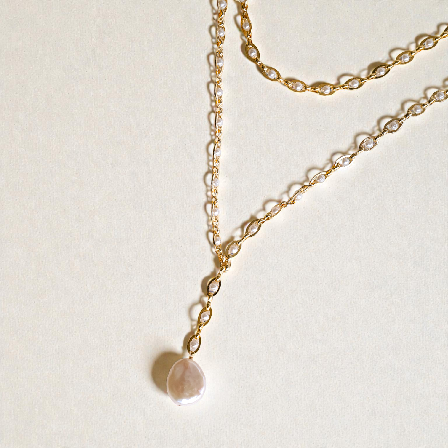 Hannah Pearl Layered Necklace - Wander + Lust Jewelry