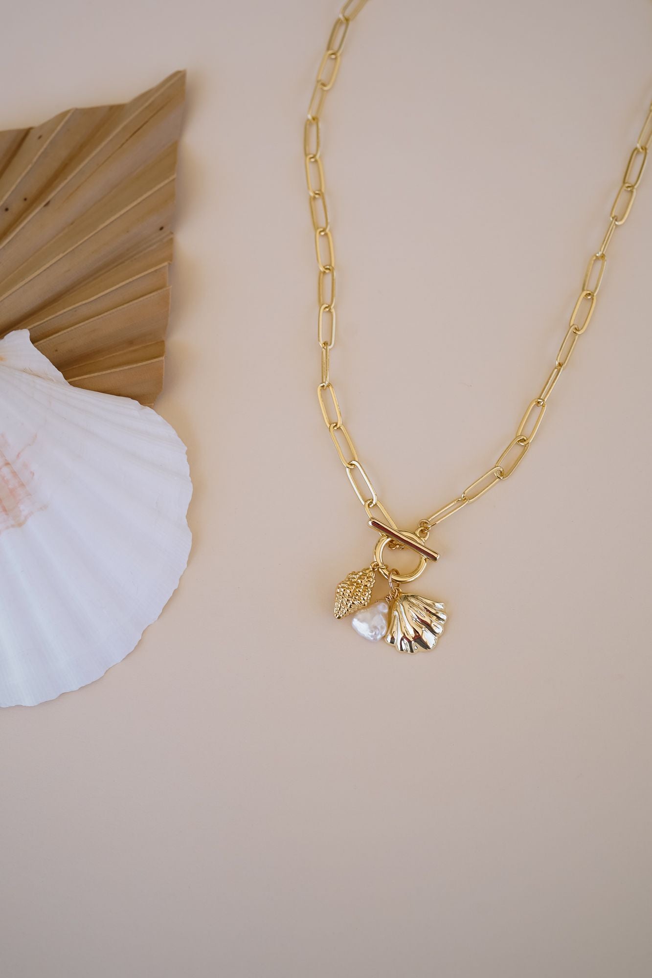 Capri Pearl Toggle Necklace - Wander + Lust Jewelry