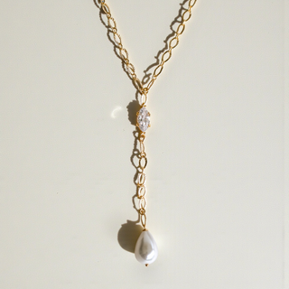 Liliana Pearl Lariat Necklace - Wander + Lust Jewelry