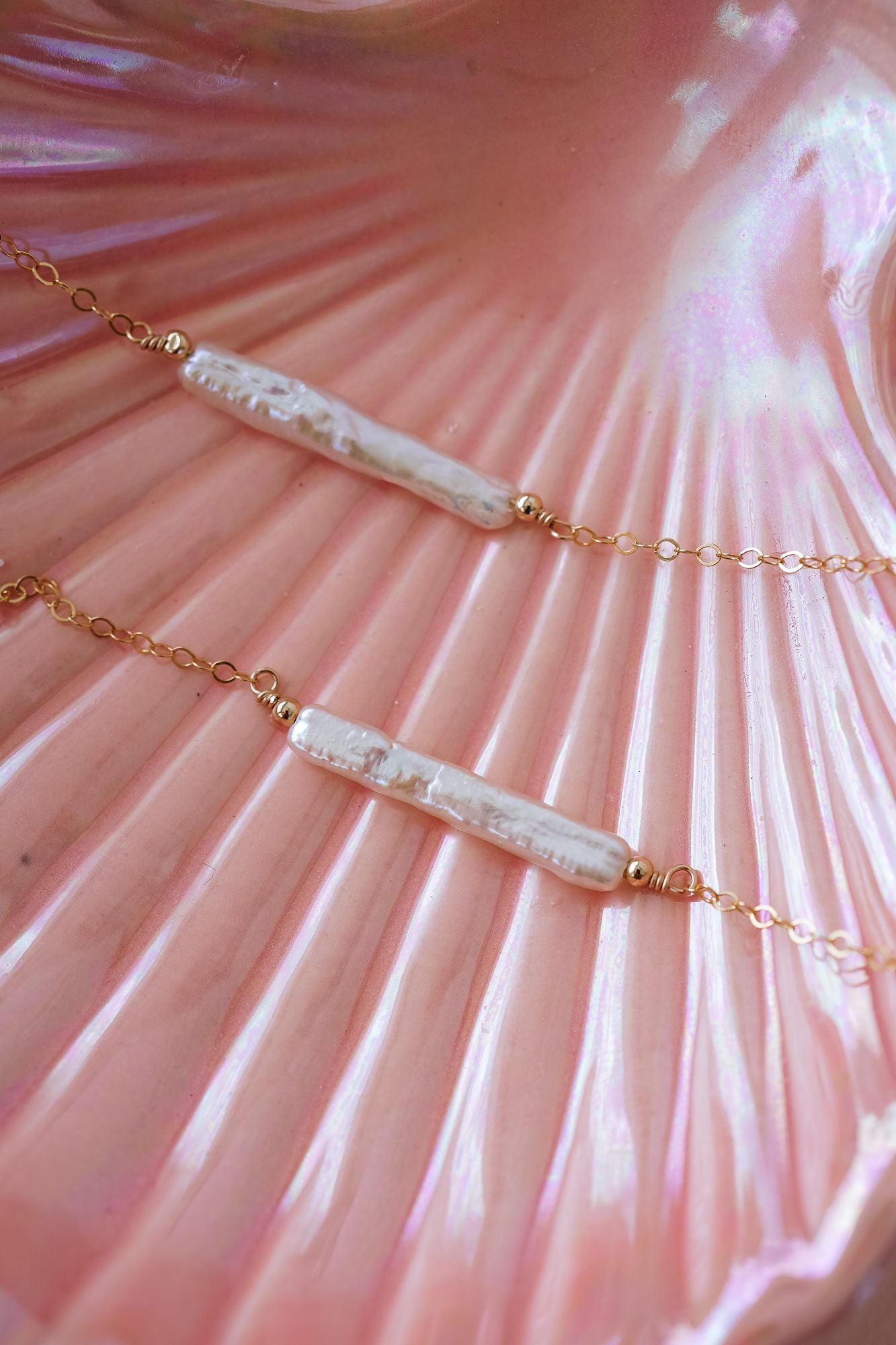 Vivienne Stick Pearl Necklace - Wander + Lust Jewelry